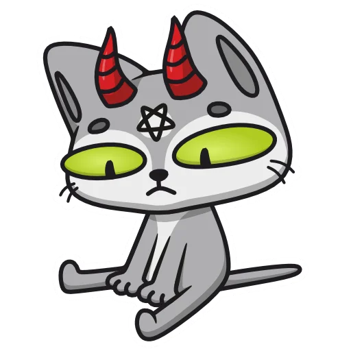 😞 Стикер «Demon Cat Diamond» для Telegram