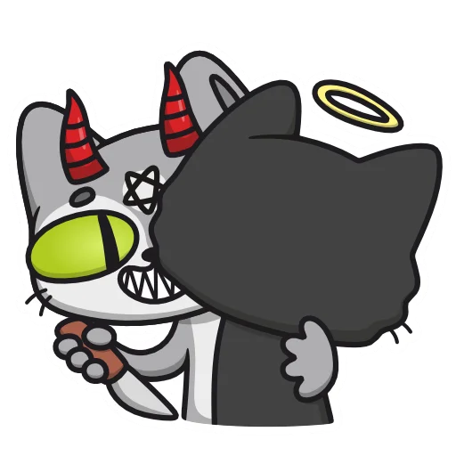 🫂 Стикер «Demon Cat Diamond» для Telegram