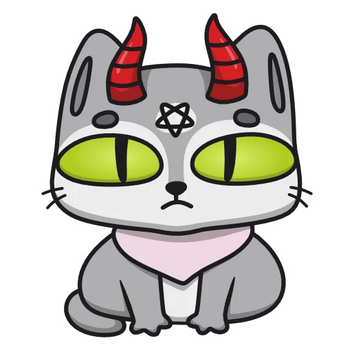🤤 Стикер «Demon Cat Diamond» для Telegram