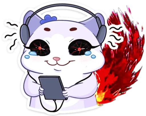 🎧 Стикер «Кусалочка Гуль - стиль на кусалочку в виде Токийского Гуля» для Telegram