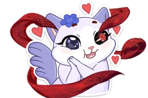 🥰 Стикер «Кусалочка Гуль - стиль на кусалочку в виде Токийского Гуля» для Telegram