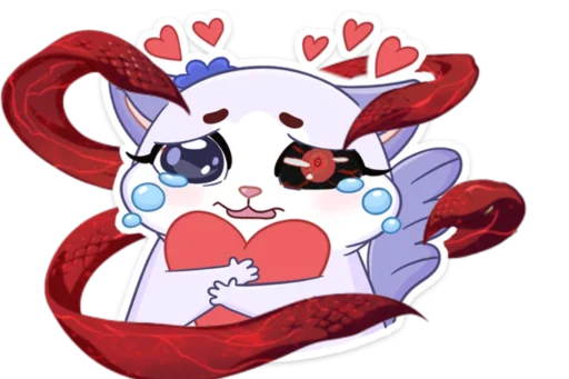 🥰 Стикер «Кусалочка Гуль - стиль на кусалочку в виде Токийского Гуля» для Telegram