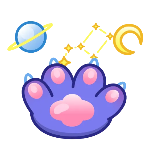 Стикер 30 Cat Paws Emoji