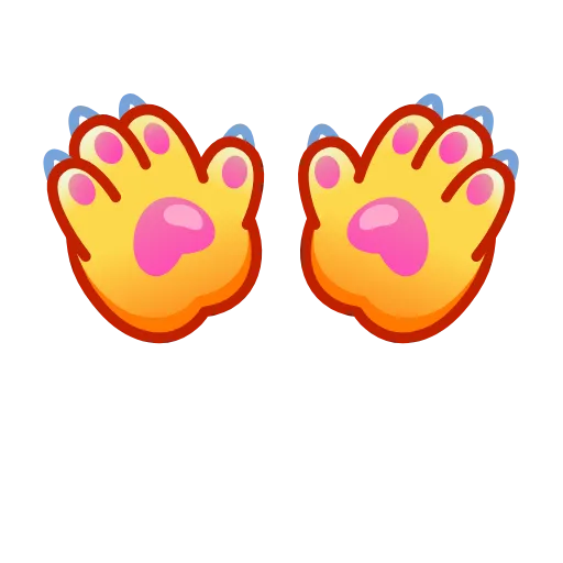 Стикер 2 Cat Paws Emoji