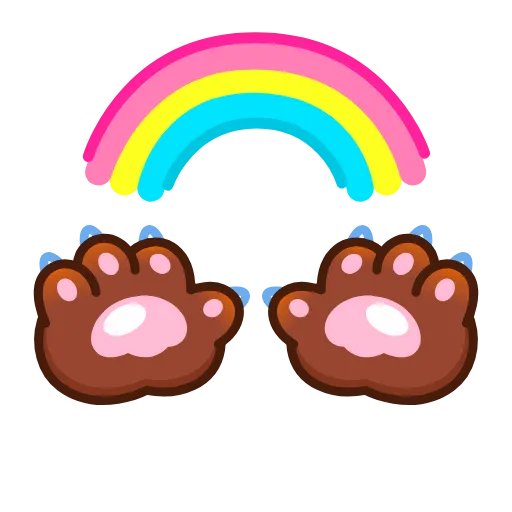 Стикер 4 Cat Paws Emoji