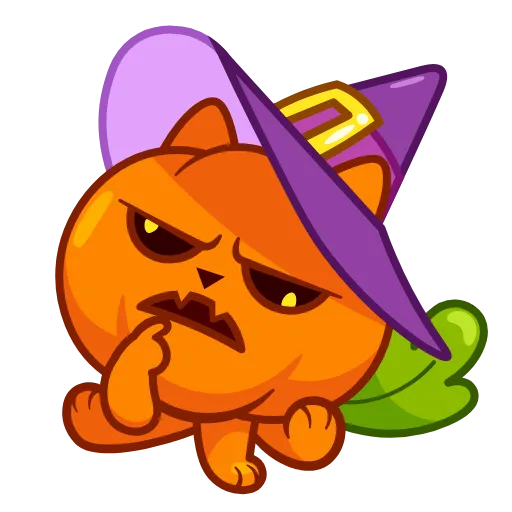 Стикер 6 Cat Pumpkin
