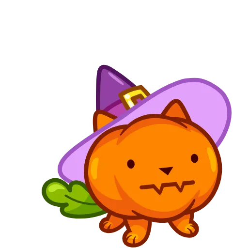 Стикер 16 Cat Pumpkin