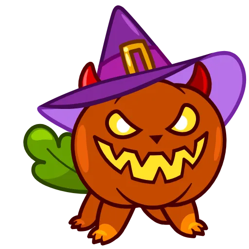 Стикер 12 Cat Pumpkin