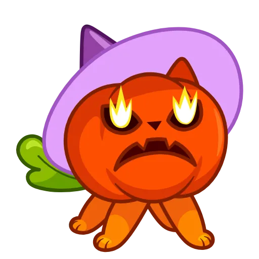 Стикер 7 Cat Pumpkin