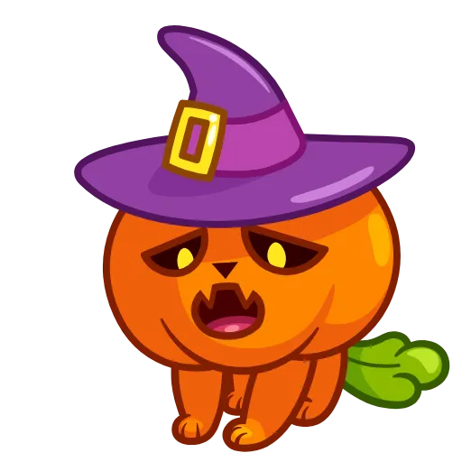 Стикер 10 Cat Pumpkin