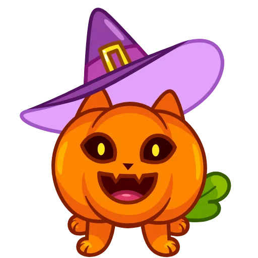 Стикер 11 Cat Pumpkin