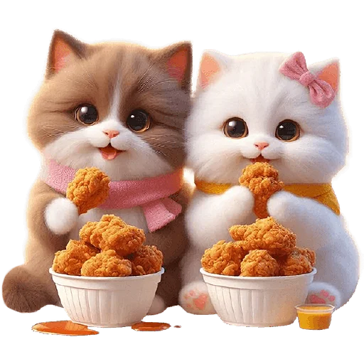 🍕 Стикер «Кошачья любовь» для Telegram