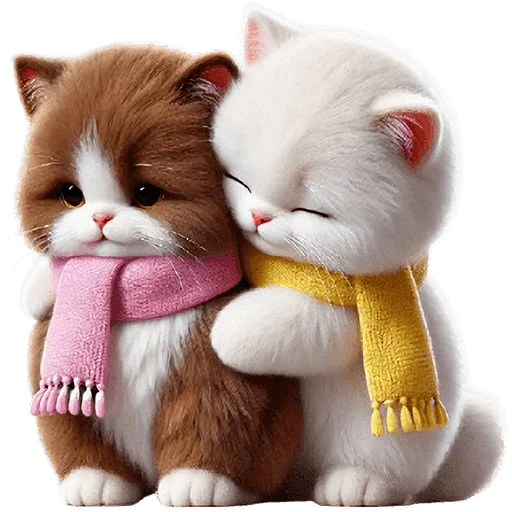 😔 Стикер «Кошачья любовь» для Telegram