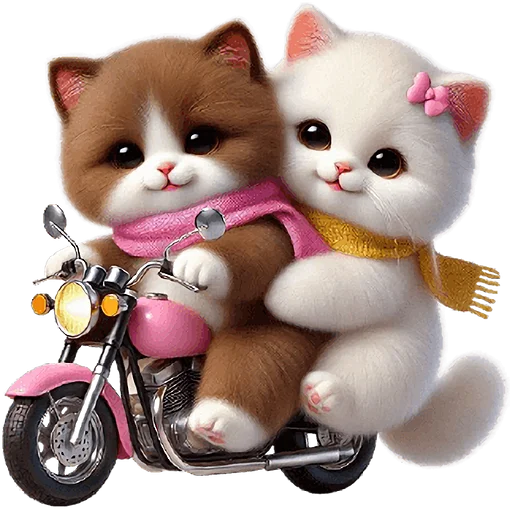 🛵 Стикер «Кошачья любовь» для Telegram