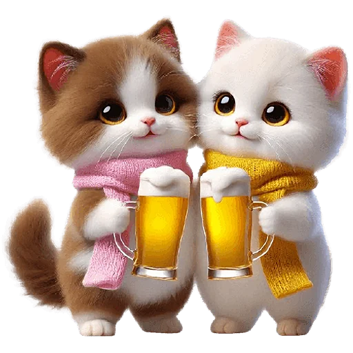 🍺 Стикер «Кошачья любовь» для Telegram