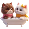 🚿 Эмодзи «Кошачья любовь» для Telegram