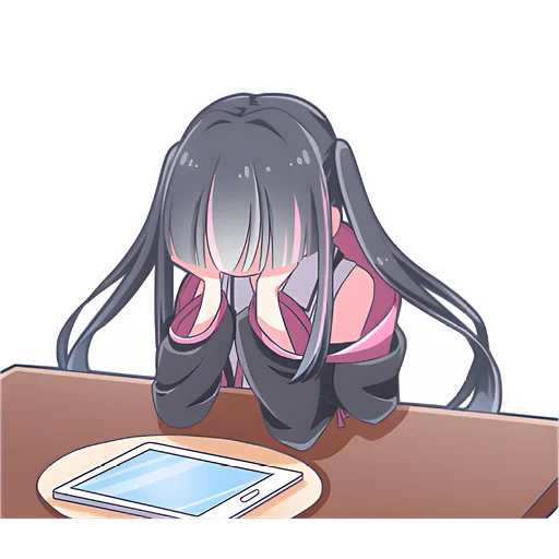 🙁 Стикер «Худи кошка» для Telegram
