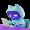 Стикер 9 Видеоанимированный набор эмоджи с роботом Чатти