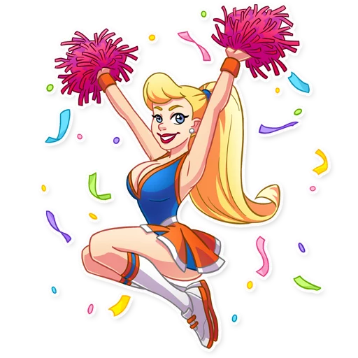🎉 Стикер «Cheerleader Girl» для Telegram