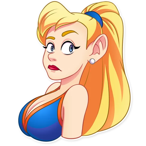 👂 Стикер «Cheerleader Girl» для Telegram