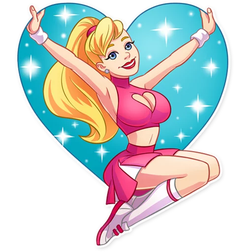 ❤ Стикер «Cheerleader Girl» для Telegram
