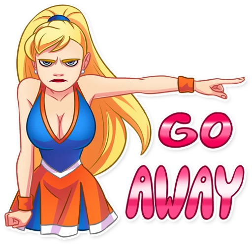 😑 Стикер «Cheerleader Girl» для Telegram