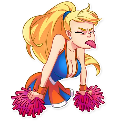 😝 Стикер «Cheerleader Girl» для Telegram