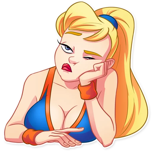 😑 Стикер «Cheerleader Girl» для Telegram