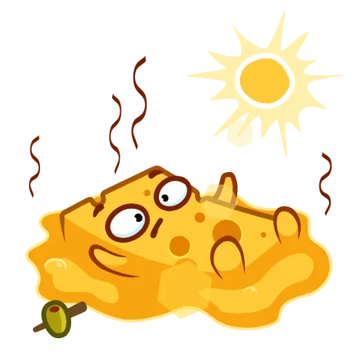 Стикер 20 Cheese - сыр эмоджи