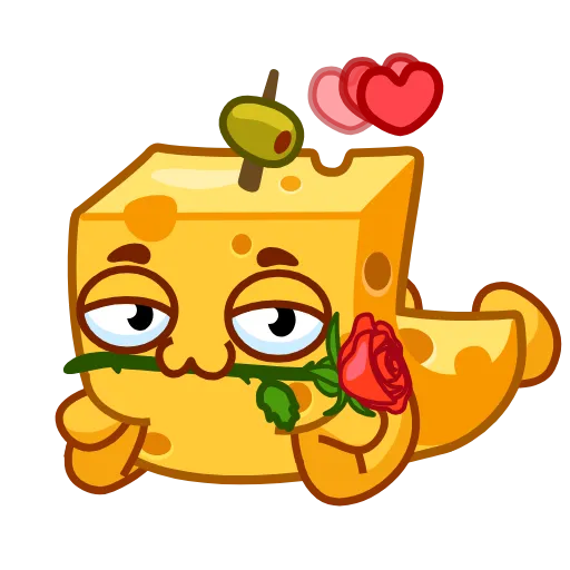 Стикер 2 Cheese - сыр эмоджи