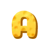 Стикер 35 Cheese Font