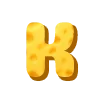 Стикер 45 Cheese Font