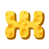 Стикер 8 Cheese Font