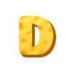 Стикер 38 Cheese Font