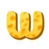 Стикер 57 Cheese Font