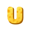 Стикер 55 Cheese Font