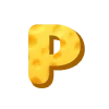 Стикер 50 Cheese Font