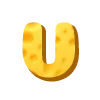 Стикер 56 Cheese Font
