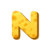 Стикер 48 Cheese Font