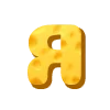 Стикер 33 Cheese Font