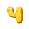 Стикер 25 Cheese Font