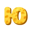 Стикер 32 Cheese Font
