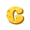 Стикер 41 Cheese Font