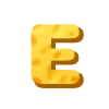 Стикер 6 Cheese Font