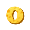 Стикер 16 Cheese Font