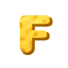Стикер 40 Cheese Font