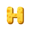 Стикер 15 Cheese Font
