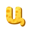 Стикер 24 Cheese Font