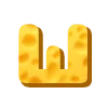 Стикер 26 Cheese Font