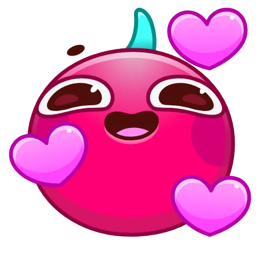 Стикер 13 Cherry Emoji